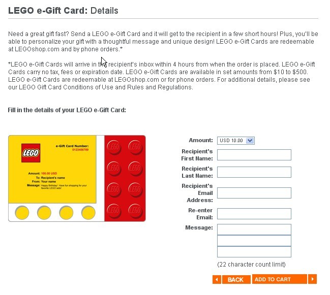 where can you buy lego gift cards