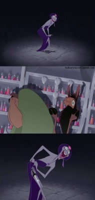 heartlesshippie:  fydisneymovies:  The Emperor’s New Groove (2000) Kuzco: I can’t believe this is happening!  Yzma: Then I bet you weren’t expecting this.Kuzco &amp; Pacha: AHHHHHH!Yzma: Aha!  Kuzco: Oh, okay.  