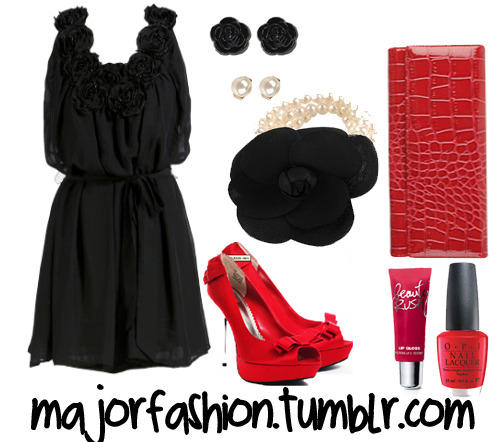 majorfashion:  i’m going to a red and black dress code christmas party, can you