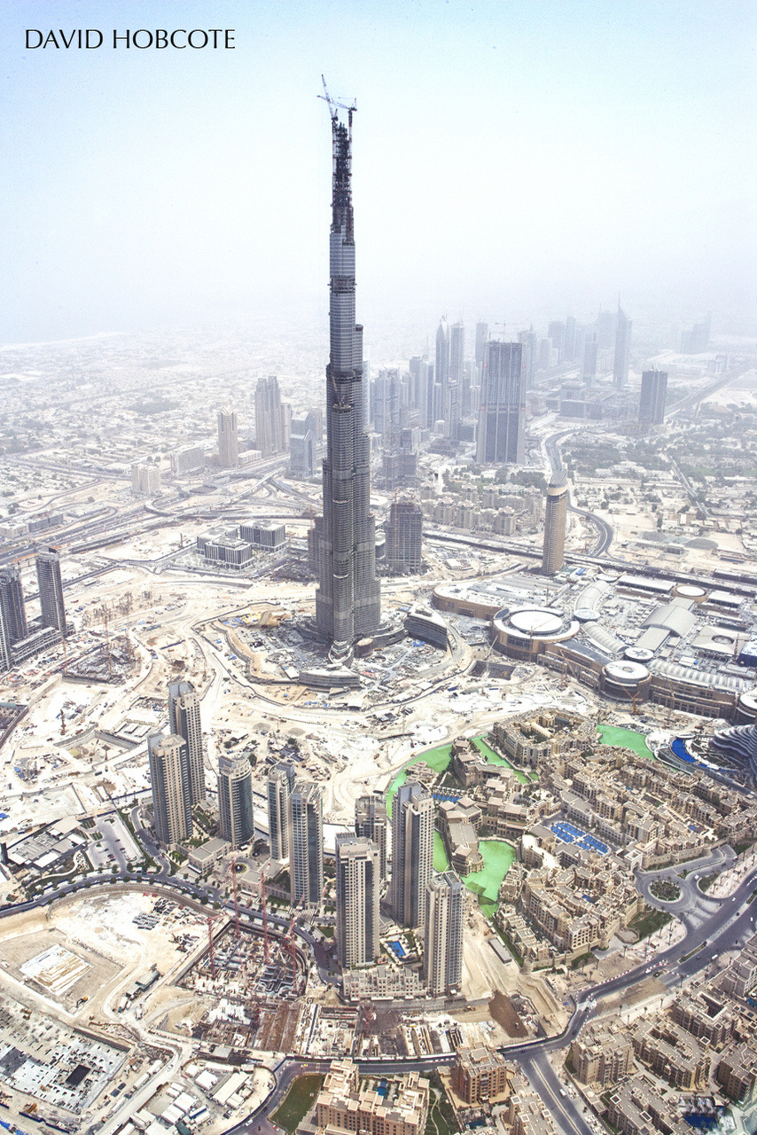 The Burj Dubai tower, tallest skyscraper in the world, is about to be completed.