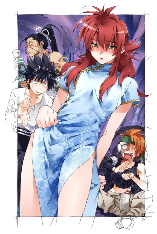 classics:  yaruo:  ichimonji:  aya18:   ginzuna:  chinadress hiei kurama male tagme yu yu hakusho 