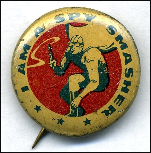 ‘I Am A Spy Smasher’
Spy Smasher was one of the comics that Patricia Highsmith spent some time writing before giving us Strangers On A Train, the Ripley series, and so much more. (pin via Golden Age Comics)