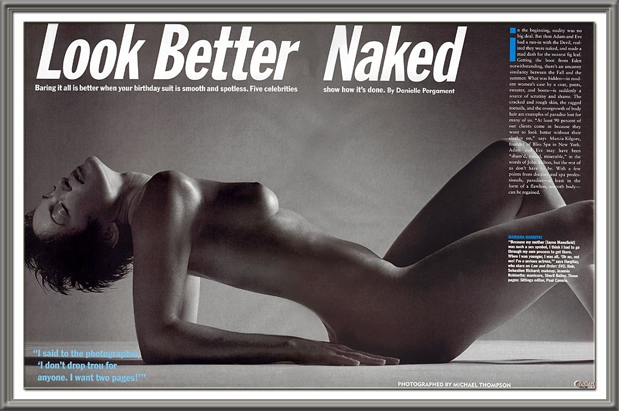 Mariska Hargitay nude. Photo by Michael Thompson.