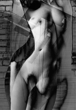vastaimagesbooks:  grigiabot:  billyjane:  Bill Kane ~Suprematist Nude,2004 [Montage with Gustav Klutsis from “ Architectural Project”, 1920-5] via photo-eye 
