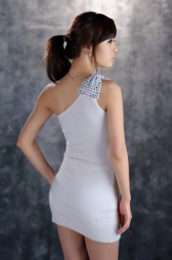 Kim In Ae in a White Dress