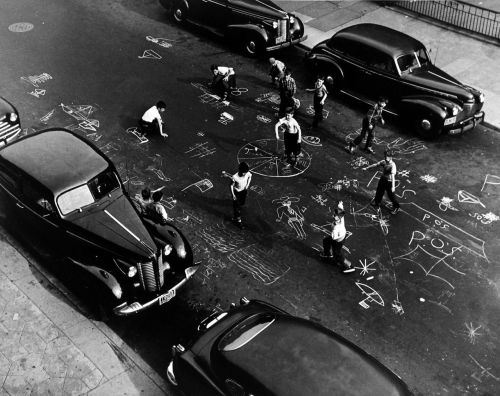 Chalk Games photo by Arthur Leipzig, 1950 adult photos