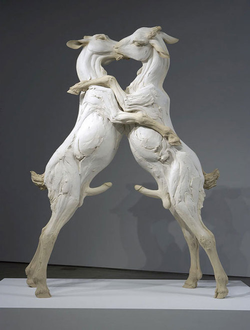 homocomix:  (via bloodrobots) I always knew that people of aries sign, are gay sculpture by Beth Cav