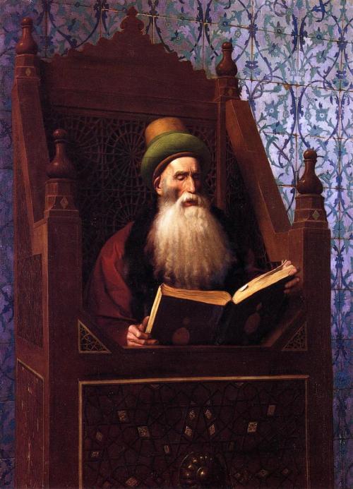 Jean-Leon Gerome. Mufti Reading in His Prayer Stool. 1900.