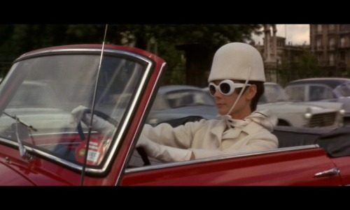 oldhollywood:Audrey Hepburn cruising in her hater blockers via How to Steal a Million (1966, dir. Wi