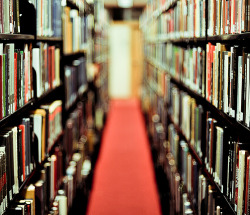 bubbleant:  There are very few places where I feel more calmed than in the aisles of a library or a bookstore. 