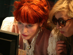 Florence Welch and Izzy (part of the machine)