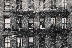Falling Snow - Boy in Window photo by Paul