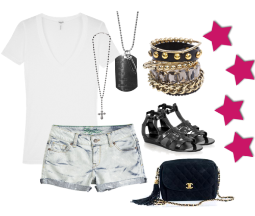 lovelikegraffiti:  What I wear all the time!(except different shirts in different colors and pairs of shorts, of course haha I’m not gross)
