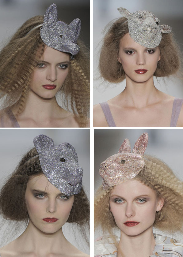 sunshine-pie:  sparklesandpretending:  Erin Fetherston Fall 2009 sparkly masks  i