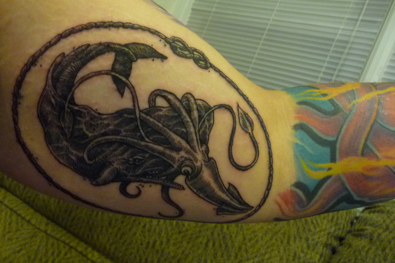 In Progress Giant Squid Tattoo  Remington Tattoo Parlor