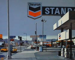 gas station Acrylic on canvas by Luis Perez,