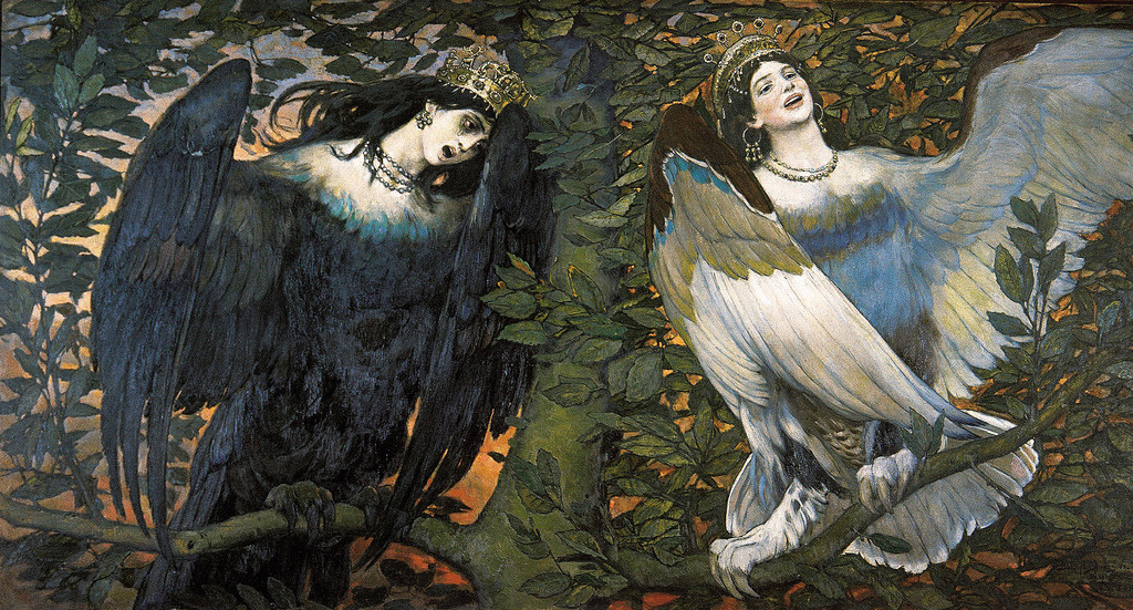 Sirin and Alkonost: the Birds of Joy and Sorrow by Victor Vasnetsov, 1896.