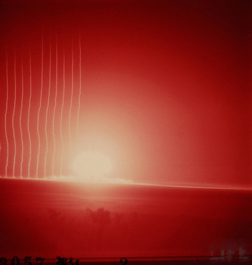 Nevada nukes & the sounding rockets; Knothole Annie photo by J R Eyerman for LIFE, 1953