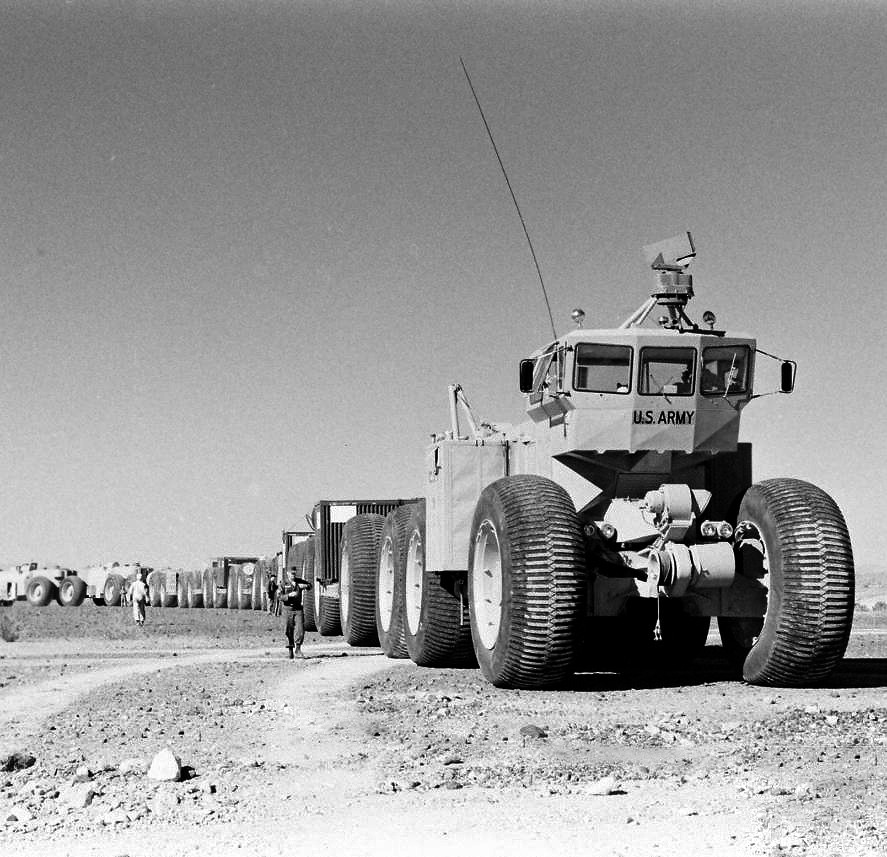 The Overland Train Mark II, Yuma proving ground, Arizona photo by Carl  Mydans for