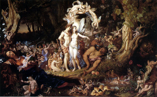 sealmaiden:Joseph Noel Paton 1821-1901, The Reconciliation of Oberon and Titania, 1847