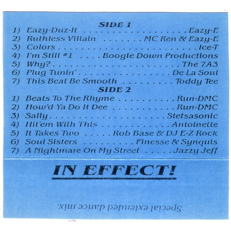 Rodium Swap Meet Mix Tape by Dr Dre: In Effect! #DREDAY In Effect! - Side 1  In Effect!