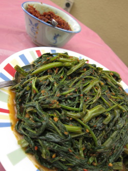 omgsexyfood:  Sambal Kangkong.