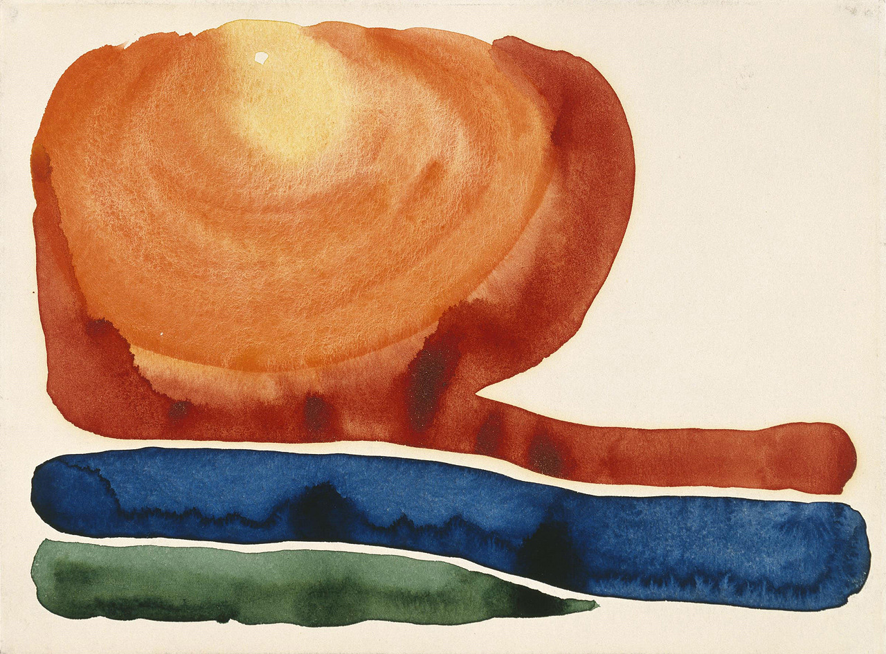 Morning Star No II watercolor on paper by Georgia O&rsquo; Keeffe, 1917