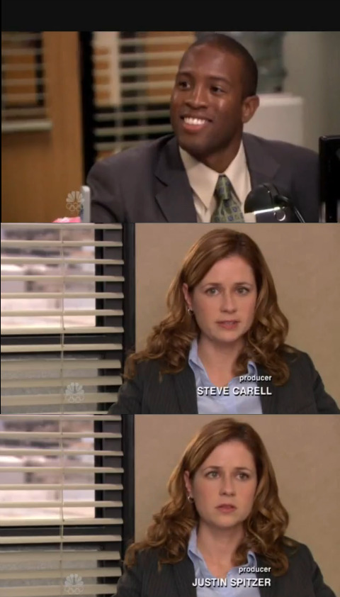 The Office. — Pam: For the record? Not on board with fake
