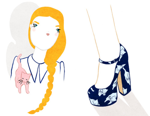 tulletulle:  More Kris Atomic Miu Miu illustrations 