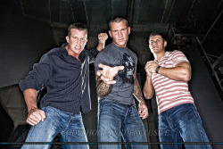 Piledriveu:  Hot Pic Of Orton, Cody Rhodes And Another Wrestling Dude, Facing Down