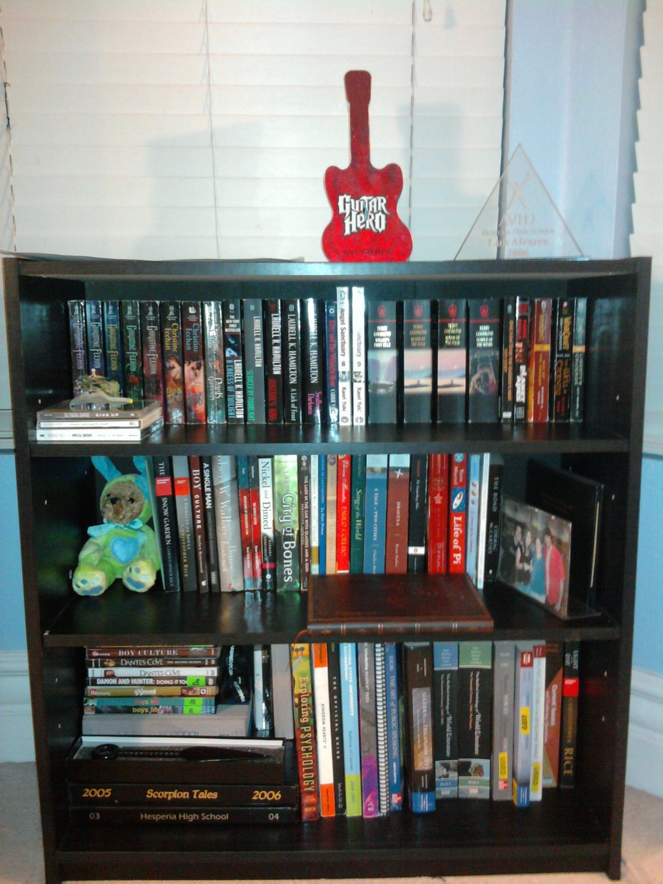 So I finally bought myself a bookshelf and set it all up. I am very happy I have