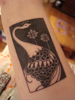 Fuckyeahtattoos:   Spiritguide:   Aubrey Beardsley Peacock (Via Allison Anne)   