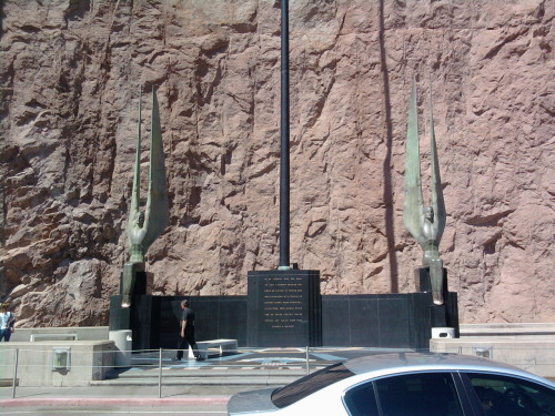 Hoover Dam continued again and Lake Mead. The white on the rocks is where the water used to be…