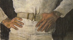 Λεβεντιά. Detail From A Painting Of Yiannis Tsarouchis. (Don&rsquo;t know if there is an english equivalent to Λεβεντιά. Μaybe Virility could be used.)