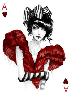 anxietydigest:  fuckyeahwonderland:Ace of Hearts | by Connie Lim 