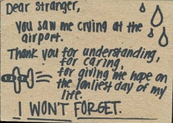 I love strangers. I think it&rsquo;s because deep down, we all subconciously feel for each other. Even if I don&rsquo;t even know your name.