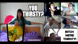 Boo-Thang:  Jacoballan:  Viviibooxo:  Cindyxlove:  Theunthinkable:  We’re Thirsty