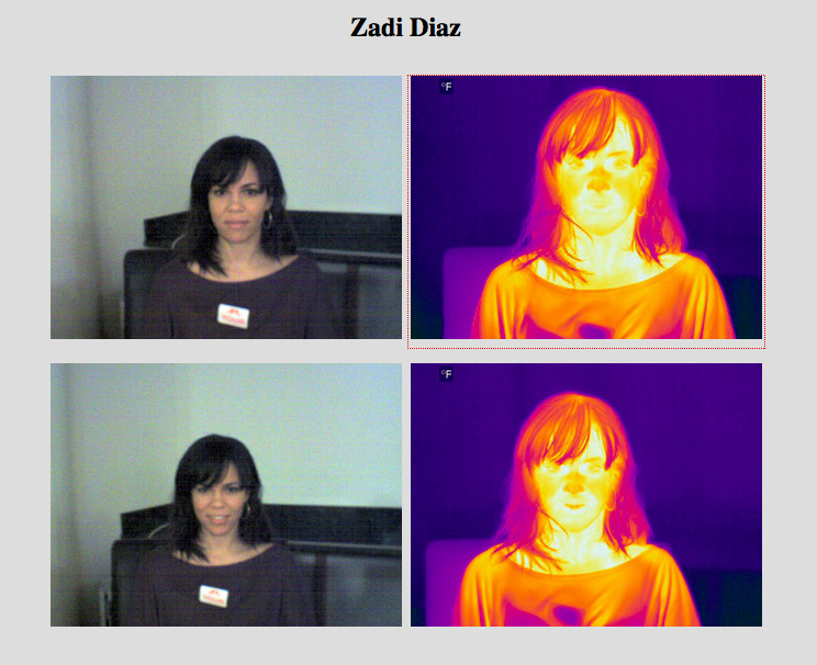 The white circles around my eyes & mouth make me look like a furry bear in infrared!
Thanks to the kind people at NASA JPL for the photos they took yesterday! This was to show us how the Spitzer infrared telescope picks up infrared energy/heat.
Here...