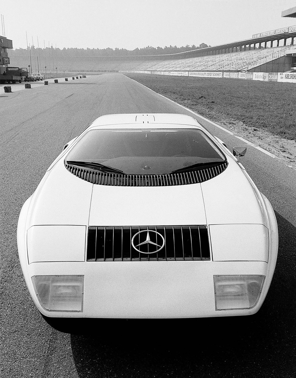 Mercedes Benz C 111 on the Hockenheim race track, 1969via: emercedesbenz