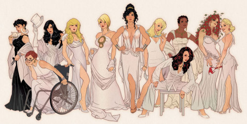 Las chicas de DC Cómics, por Adam Hughes.