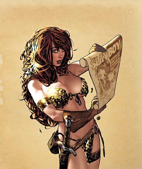 Red Sonja, por Adam Hughes.