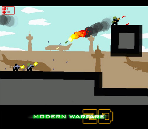 CalbriTheZebra took Call of Duty: Modern Warfare 2 and mixed it up into a classic side-scrolling game. It’s a must download  for any fan. Watch an online demo HERE.
Prepare yourself for an action-packed fan-made 2D tribute to the game! Download...