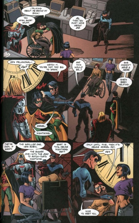fuckyeahbatkids:Batman: No Man’s Land. But isn’t it always Abuse Nightwing day?