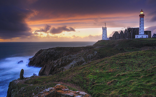 Brittany, France | Sunset On the Lighthouse of the End of The World I HDR | davidgiralphoto.com (by 