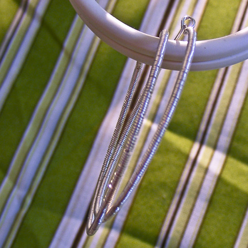 Simple Wrapped Silver Hoops - Closed