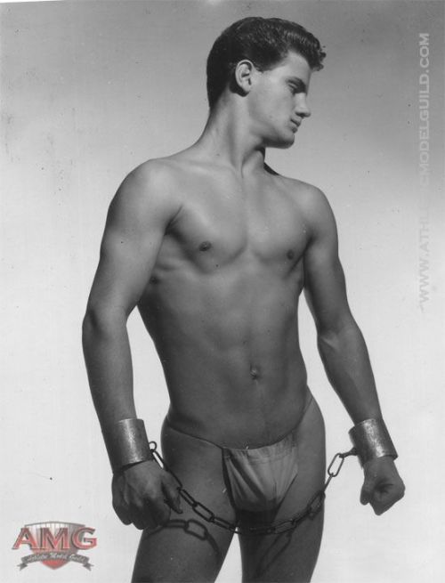 beautiful-vintage-men:  jimiray54:  heroicstraps:  wehadfacesthen:  Bob Treichia (also known as Bob Foss), Athletic Model Guild, 1960s