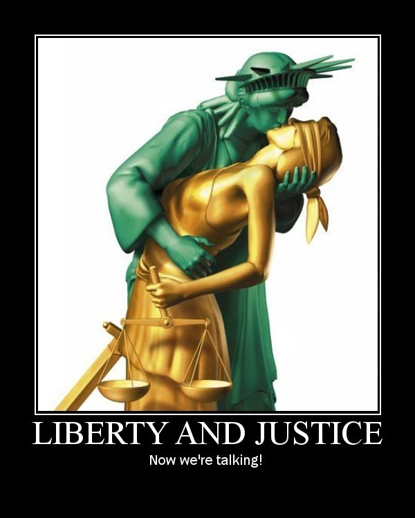 epic 4chan:  Ladies Liberty and Justice kissing (The lesbian foundation of the American