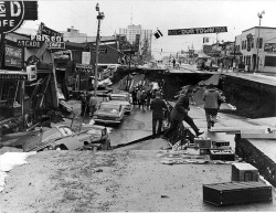 Anchorage, Alaska Great Alaskan Earthquake of 1964, 9.2 magnitude on the Richter scale, 3rd largest ever recorded