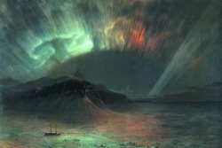 fondling:  breathingvioletfog:  Aurora Borealis (1865) by Frederic Edwin Church. (via marianapparition)  (via stellar-raven) 