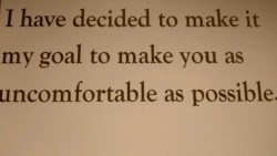 (via theunionpacific) taljsdfsfjlsdfjd this reminds me of Kevin &lt;333  He told us that if we aren&rsquo;t made uncomfortable by things, how can we possibly learn from them?  Ughhh I miss him already.